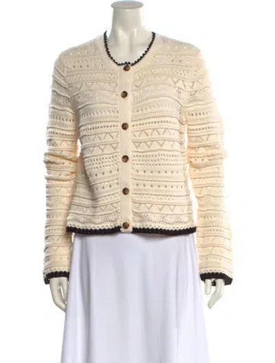 Pre-owned La Ligne Striped Scoop Neck Sweater W/ Tags In Neutral