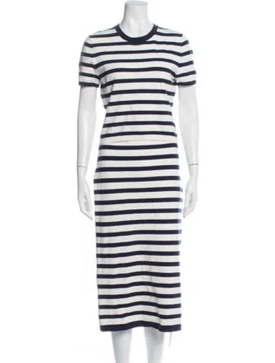 Pre-owned La Ligne Striped Skirt Set In Blue