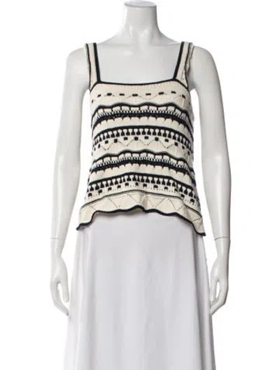 Pre-owned La Ligne Striped Square Neckline Top In Neutrals