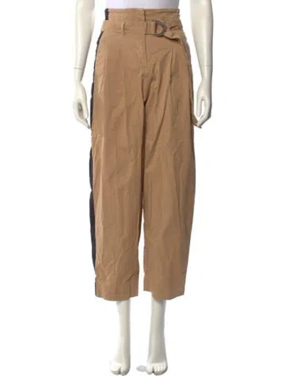 Pre-owned La Ligne Striped Straight Leg Pants In Neutral