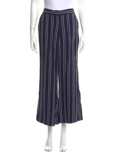 Pre-owned La Ligne Striped Wide Leg Pants In Blue