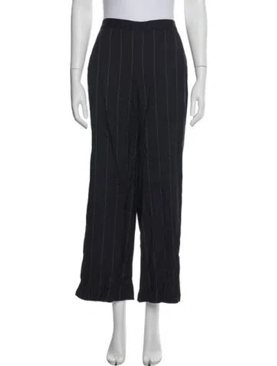 Pre-owned La Ligne Striped Wide Leg Pants In Blue