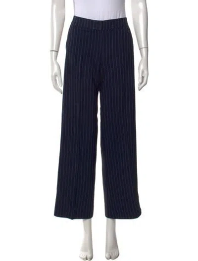 Pre-owned La Ligne Striped Wide Leg Pants In Blue