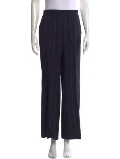 Pre-owned La Ligne Striped Wide Leg Pants In Blue