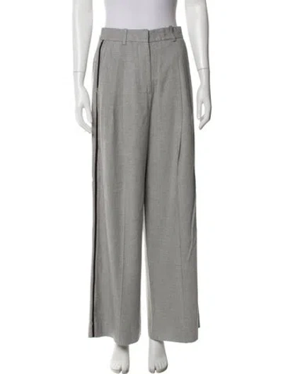 Pre-owned La Ligne Striped Wide Leg Pants In Gray