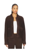 La Ligne Suede Jacket In Brown