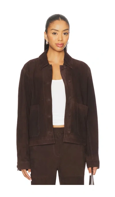 La Ligne Suede Jacket In Brown