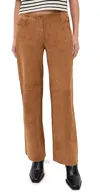 La Ligne Suede Jenny Pants Tobacco In Brown