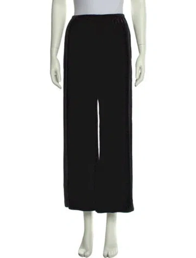 Pre-owned La Ligne Suede Wide Leg Pants In Black