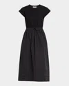 Shop La Ligne T-shirt Dress With Shirring In Black