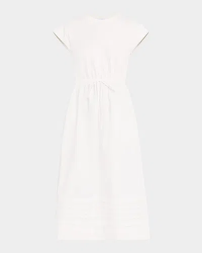 La Ligne T-shirt Dress With Shirring In White