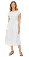 La Ligne T-shirt Dress With Shirring In White