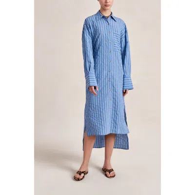 La Ligne Tangier Shirt Dress In Blue
