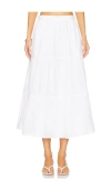 La Ligne Tiered Skirt In Ivory
