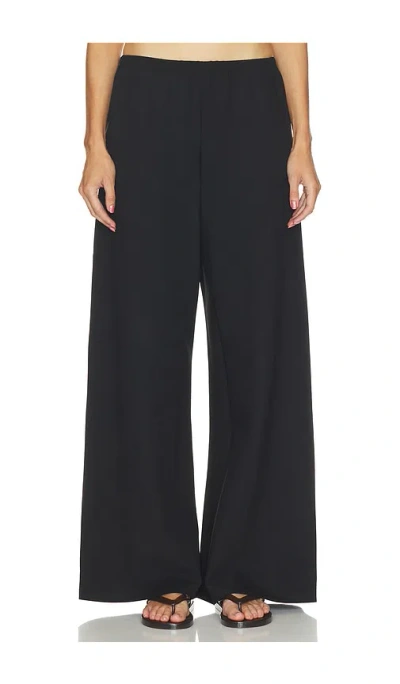 La Ligne Tropical Wool Pant In Black