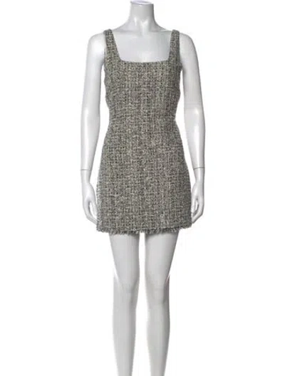 Pre-owned La Ligne Tweed Pattern Mini Dress In Multicolor