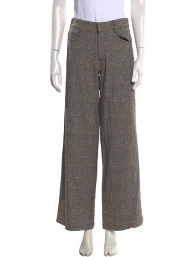 Pre-owned La Ligne Virgin Wool Wide Leg Pants In Gray