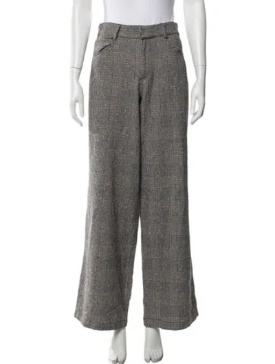 Pre-owned La Ligne Virgin Wool Wide Leg Pants In Neutrals