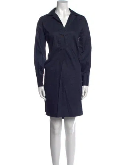 Pre-owned La Ligne V-neck Long Dress In Blue