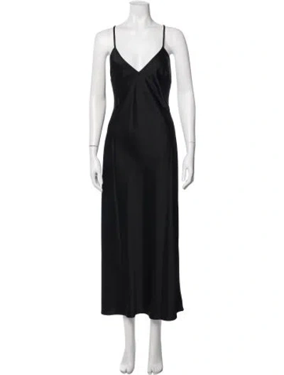 Pre-owned La Ligne V-neck Long Dress In Blue