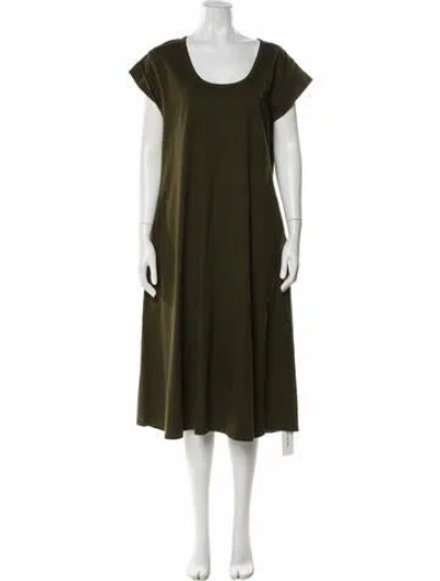 Pre-owned La Ligne V-neck Mini Dress In Green