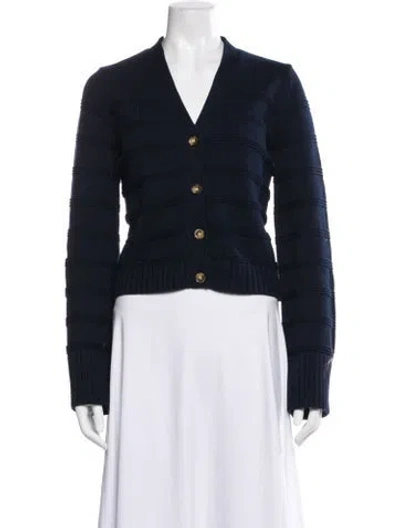Pre-owned La Ligne V-neck Sweater In Blue