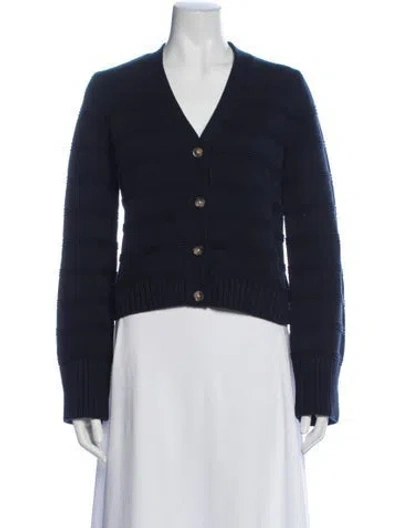 Pre-owned La Ligne V-neck Sweater In Blue