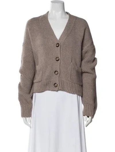 Pre-owned La Ligne V-neck Sweater In Brown