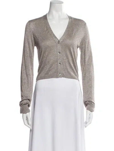 Pre-owned La Ligne V-neck Sweater In Gray