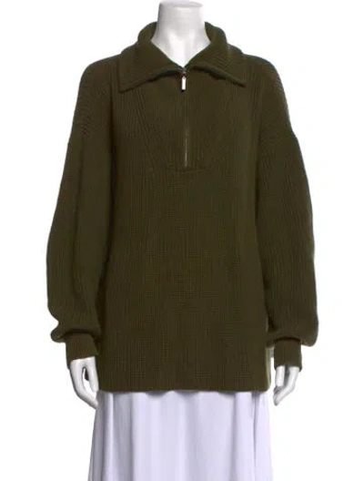 Pre-owned La Ligne V-neck Sweater In Green