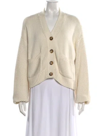 Pre-owned La Ligne V-neck Sweater In Neutral