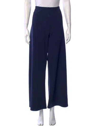 Pre-owned La Ligne Wide Leg Pants In Black/blue