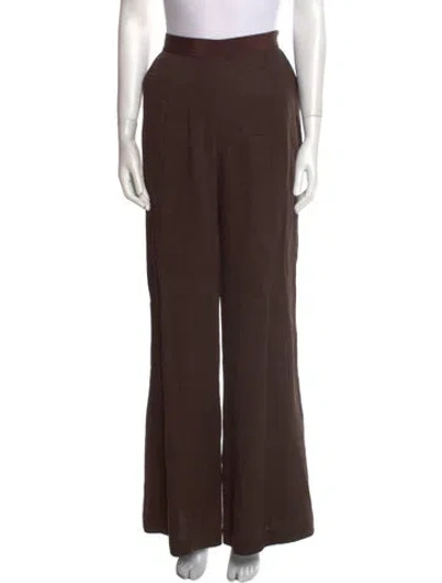 Pre-owned La Ligne Wide Leg Pants In Brown