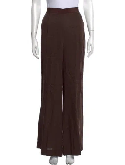 Pre-owned La Ligne Wide Leg Pants In Brown
