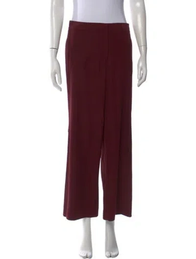 Pre-owned La Ligne Wide Leg Pants In Burgundy