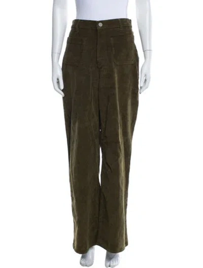 Pre-owned La Ligne Wide Leg Pants In Green