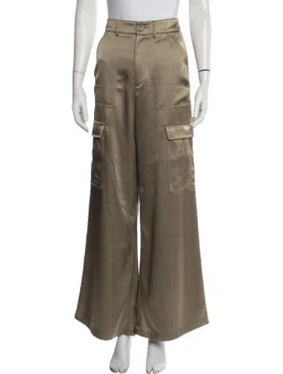 Pre-owned La Ligne Wide Leg Pants In Green