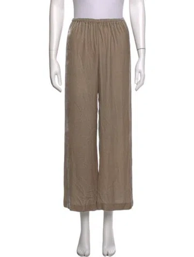 Pre-owned La Ligne Wide Leg Pants In Green