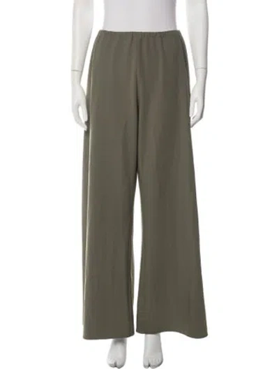 Pre-owned La Ligne Wide Leg Pants In Green