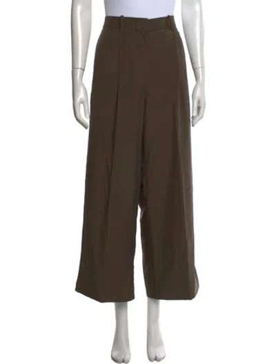 Pre-owned La Ligne Wide Leg Pants In Green/neutrals