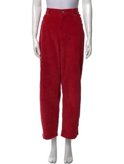 Pre-owned La Ligne Wide Leg Pants In Red