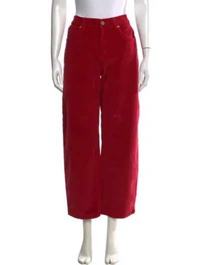 Pre-owned La Ligne Wide Leg Pants In Red