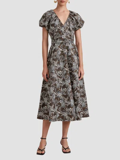 La Ligne Women's Avalon Dress In Taupe Floral