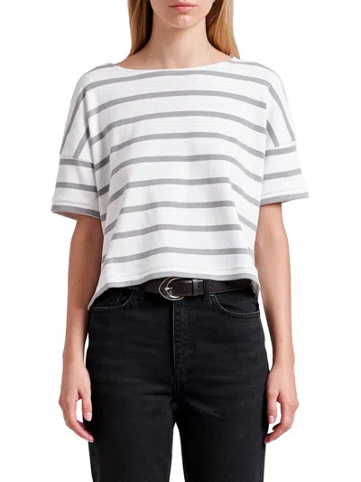 La Ligne Women's Breton Short Sleeve Tee In Gray