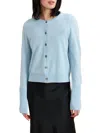 La Ligne Solid Lean Lines Cardigan In Blue