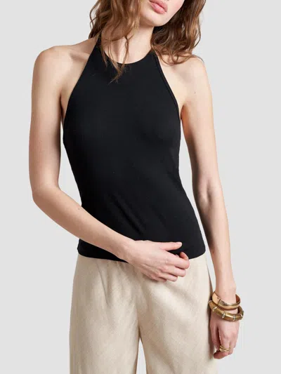 La Ligne Women's Halter Tank Top In Black