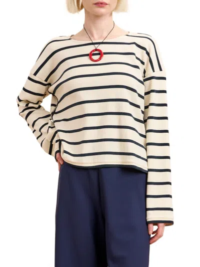 La Ligne Women's Long Breton Tee In Neutral