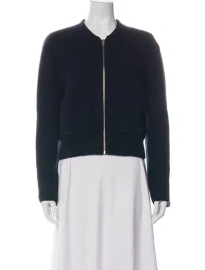 Pre-owned La Ligne Wool Bomber Jacket In Blue
