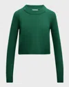 La Ligne Wool Cashmere Solid Mini Marin Sweater In Emerald