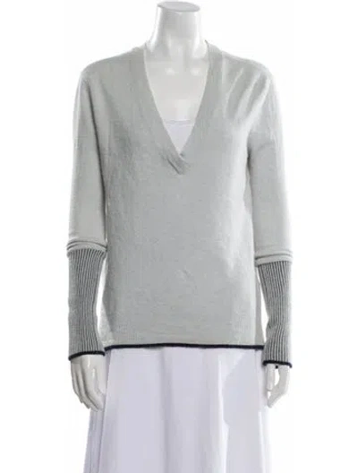 Pre-owned La Ligne Wool Colorblock Pattern Sweater In Blue